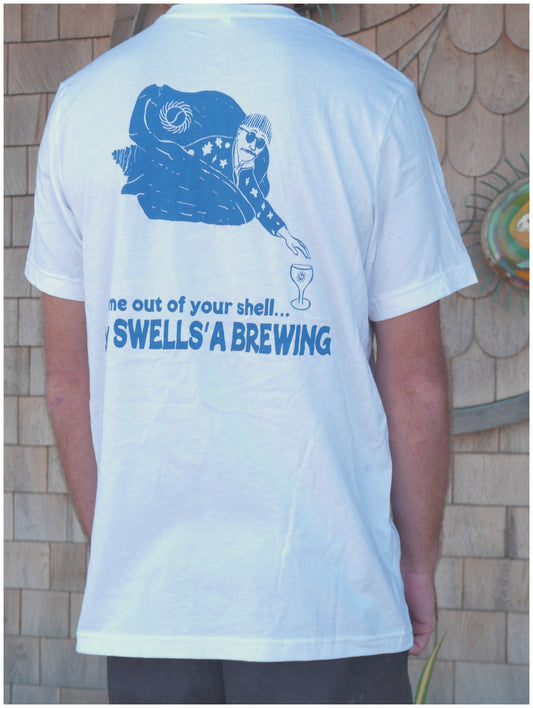 come out of your shell pocket tee